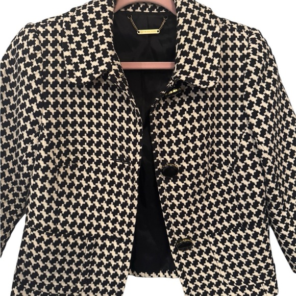 Trina Turk Chic Black and White Houndstooth Jacket classic elegant feminine - Picture 4 of 11